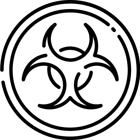Icon representing biohazard
